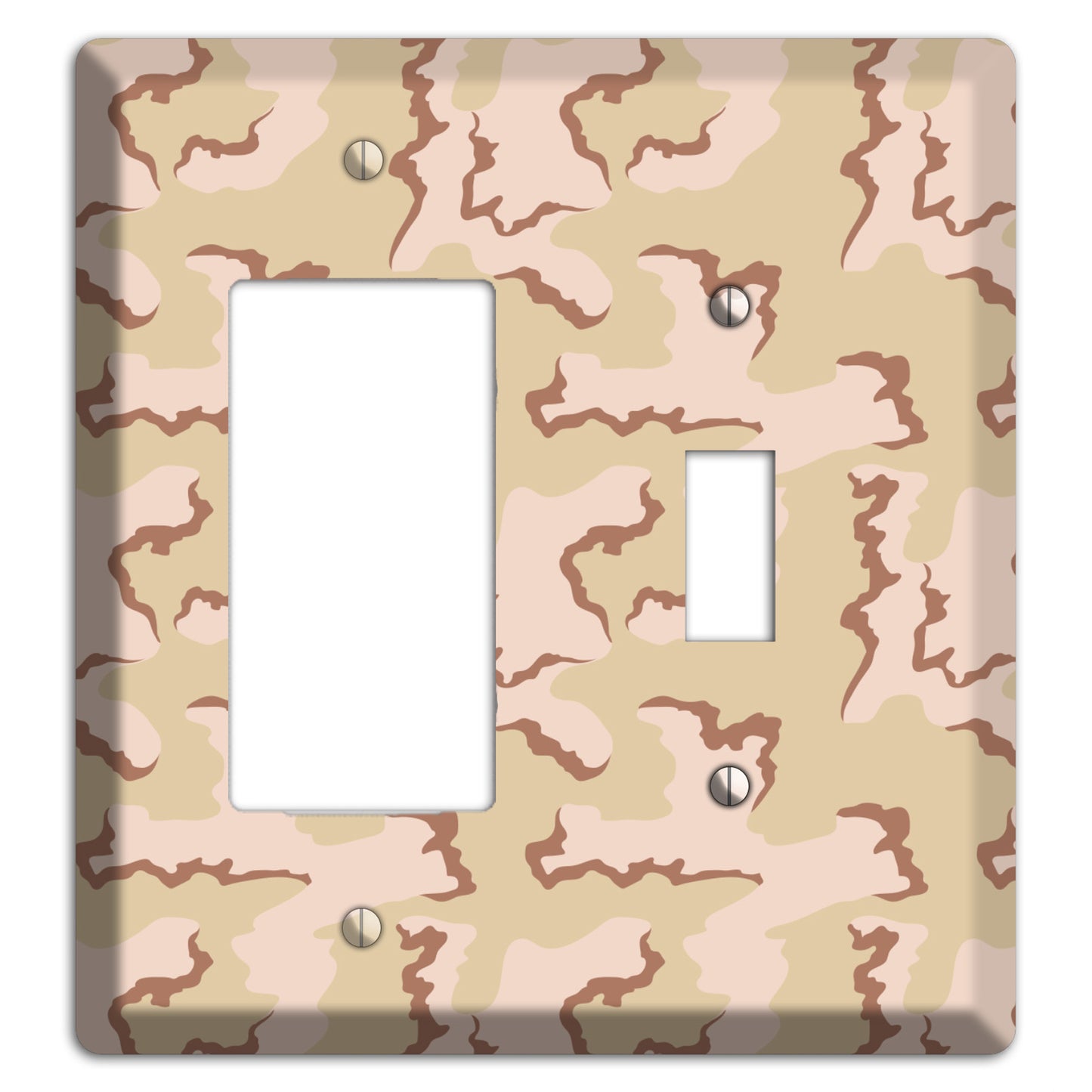 Coffee Stain Camo Rocker / Toggle Wallplate