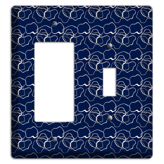 Blue with Irregular Circles Rocker / Toggle Wallplate