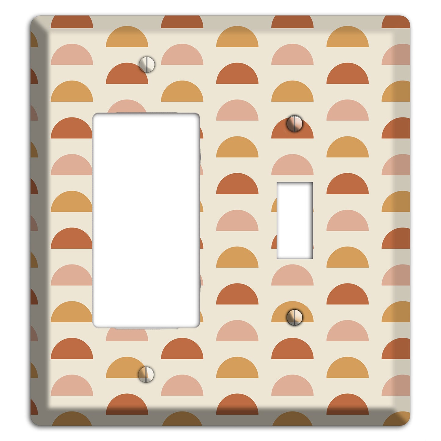 Peachy Half Moons Rocker / Toggle Wallplate