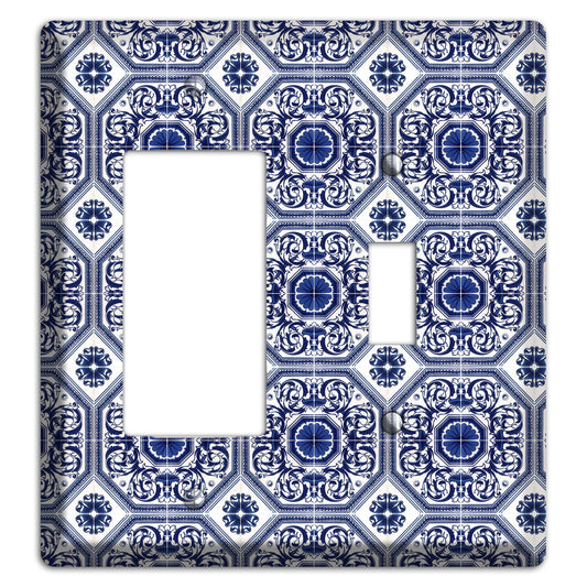 Tavira Tiles 1 Rocker / Toggle Wallplate