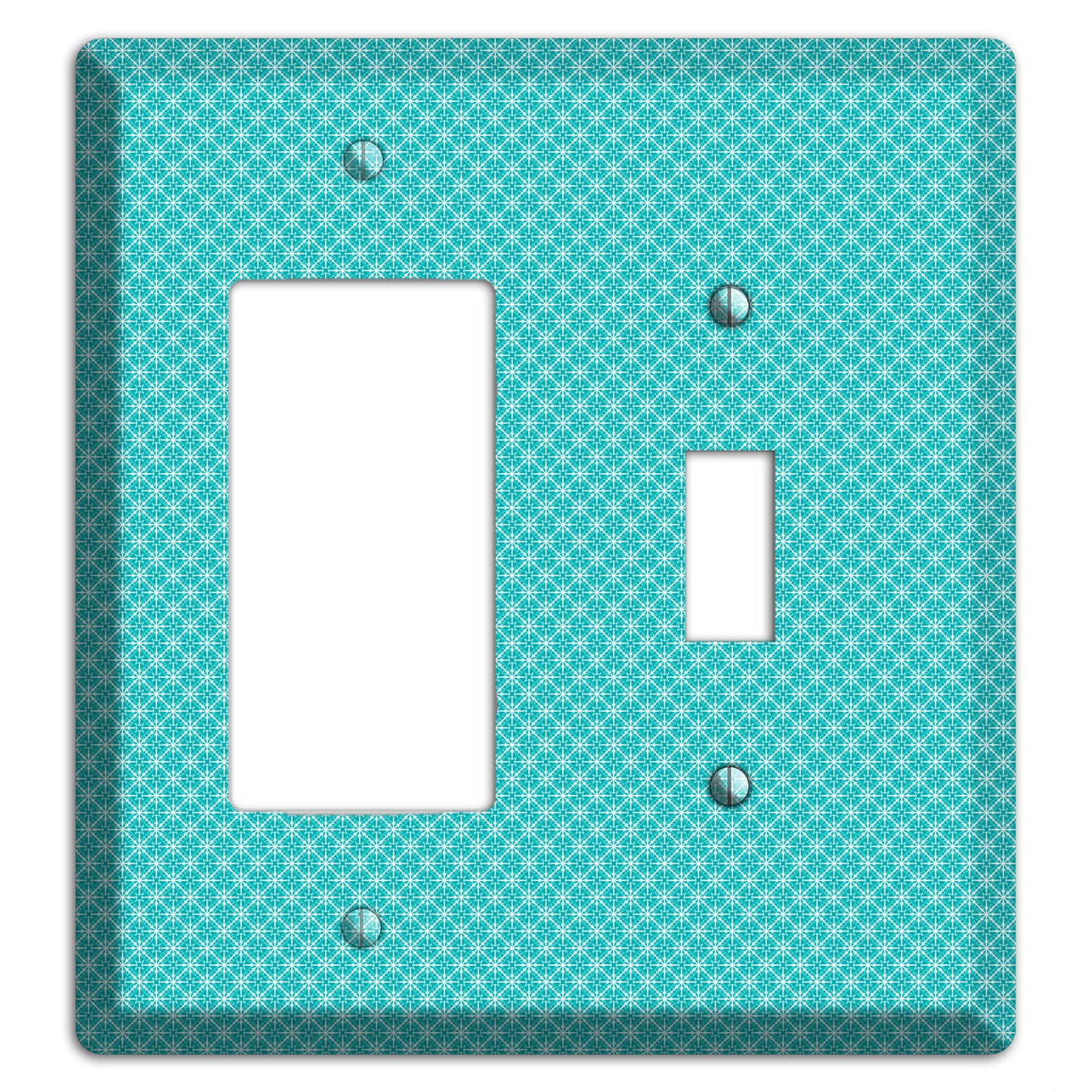 Turquoise Tiny Arabesque Rocker / Toggle Wallplate