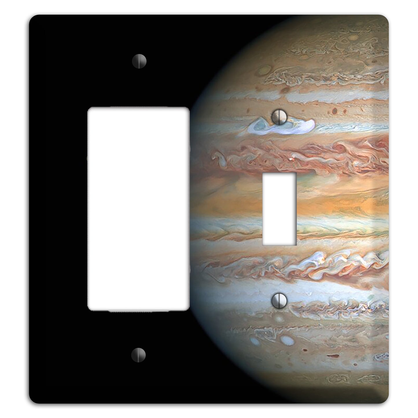 Hubble's View of Jupiter and Europa Rocker / Toggle Wallplate