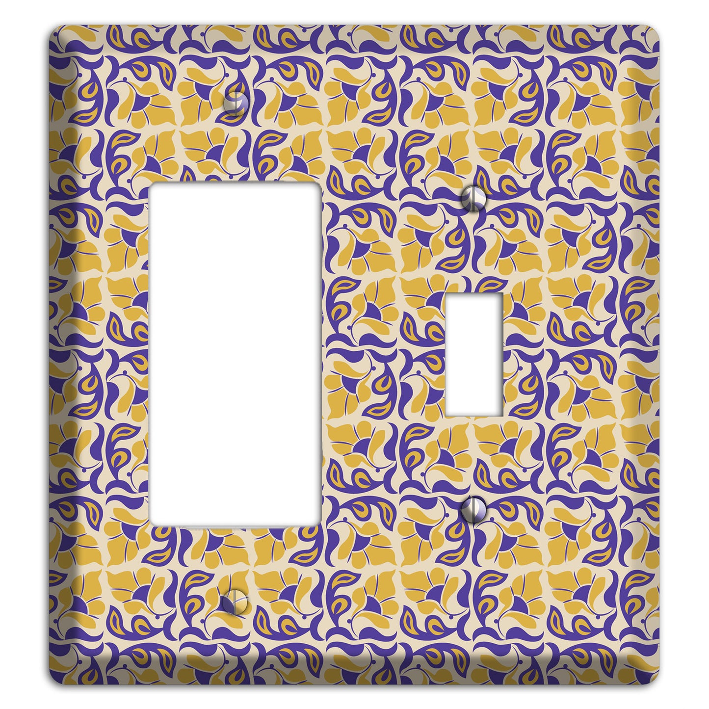 Nouveau Floral Rocker / Toggle Wallplate