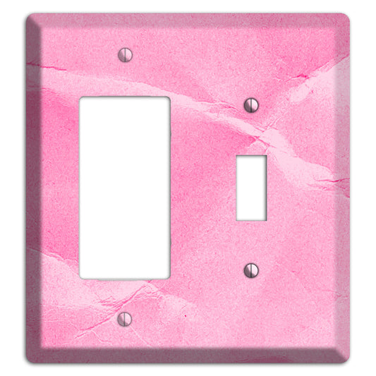 Carnation Pink Texture Rocker / Toggle Wallplate