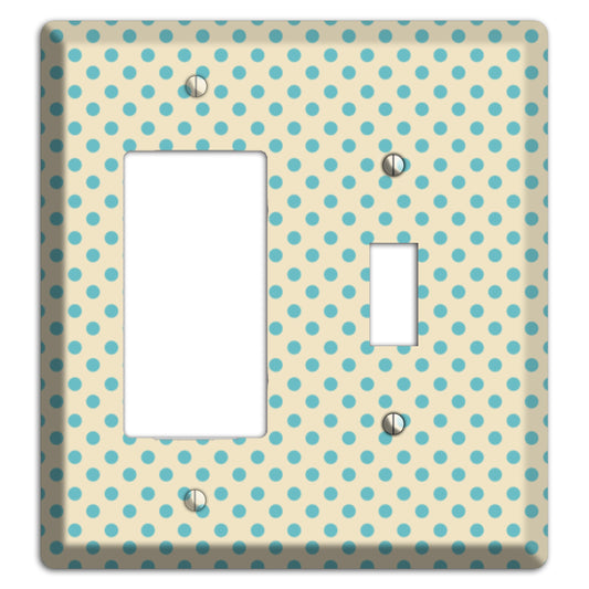 Soft Green Polka Dots Rocker / Toggle Wallplate