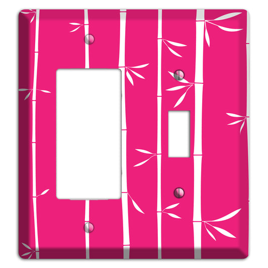 Pink Bamboo Rocker / Toggle Wallplate