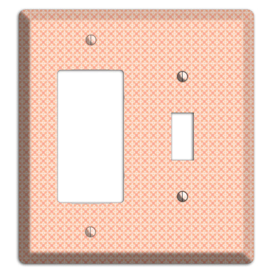 Peach Quatrefoil Rocker / Toggle Wallplate