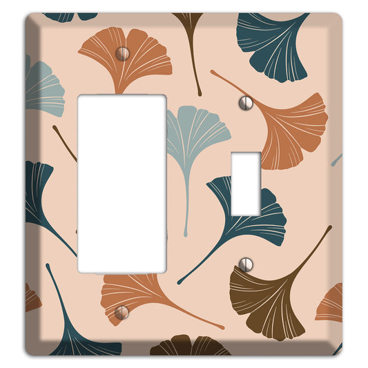 Blush Ginkgo Leaves Rocker / Toggle Wallplate