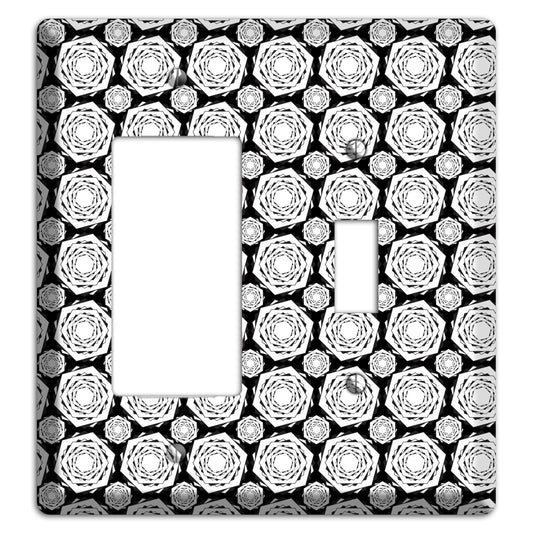 Overlay Hexagon Rotation Repeat 3 Rocker / Toggle Wallplate