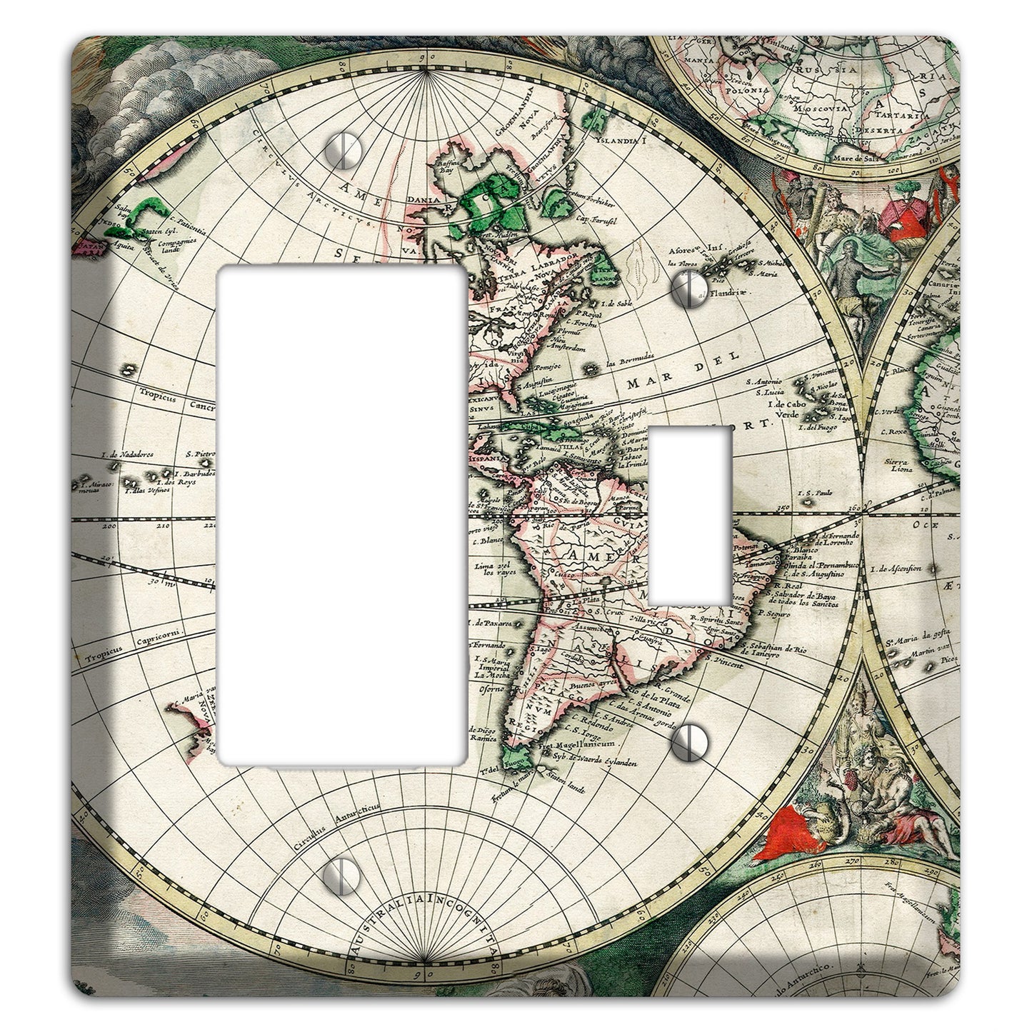 Global Map Rocker / Toggle Wallplate