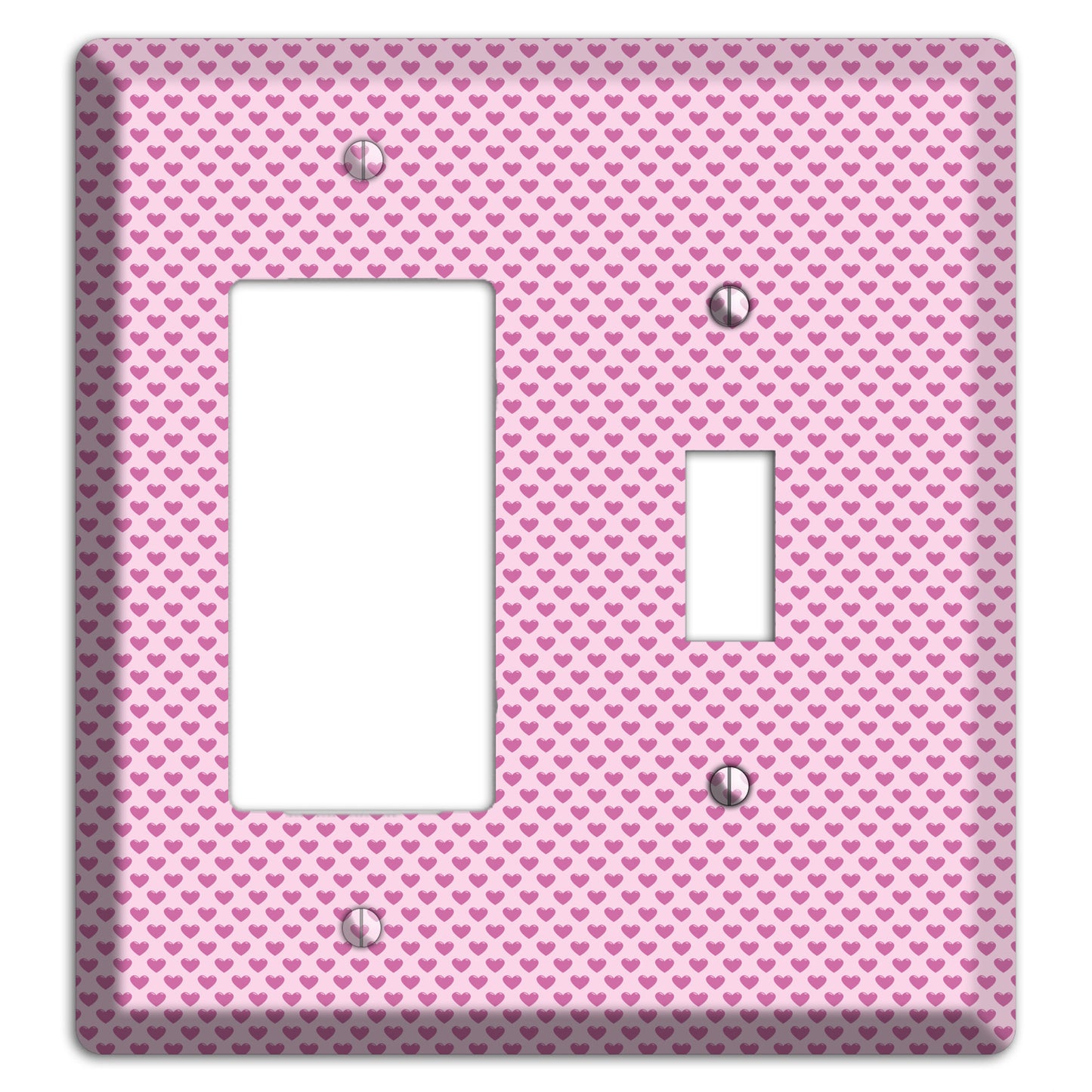 Pink Hearts Rocker / Toggle Wallplate