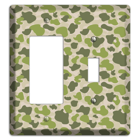 Jungle Green Parachute Camo Rocker / Toggle Wallplate