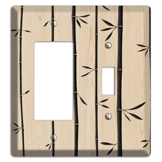 Bamboo Wood Lasered Rocker / Toggle Wallplate