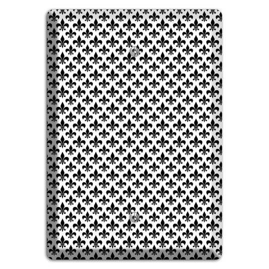 Black and White Fleur de lis Blank Wallplate