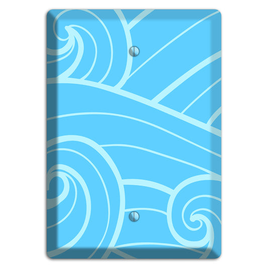 Abstract Curl Blue Blank Wallplate