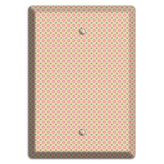 Beige with Pink Stars Blank Wallplate