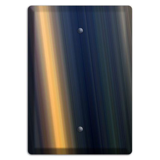 Black with Orange Ray of Light Blank Wallplate