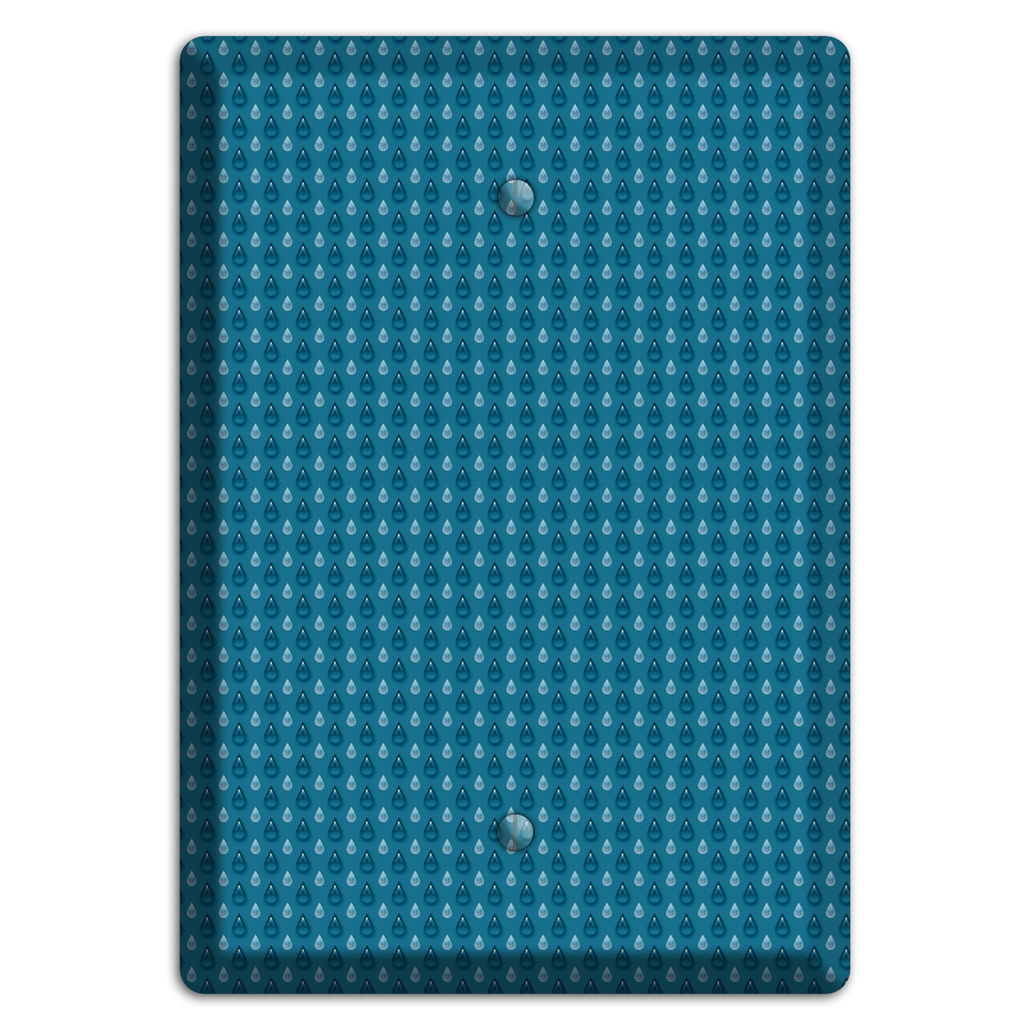 Blue Drops Blank Wallplate