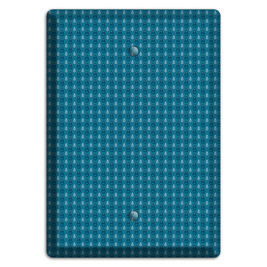 Blue Drops Blank Wallplate