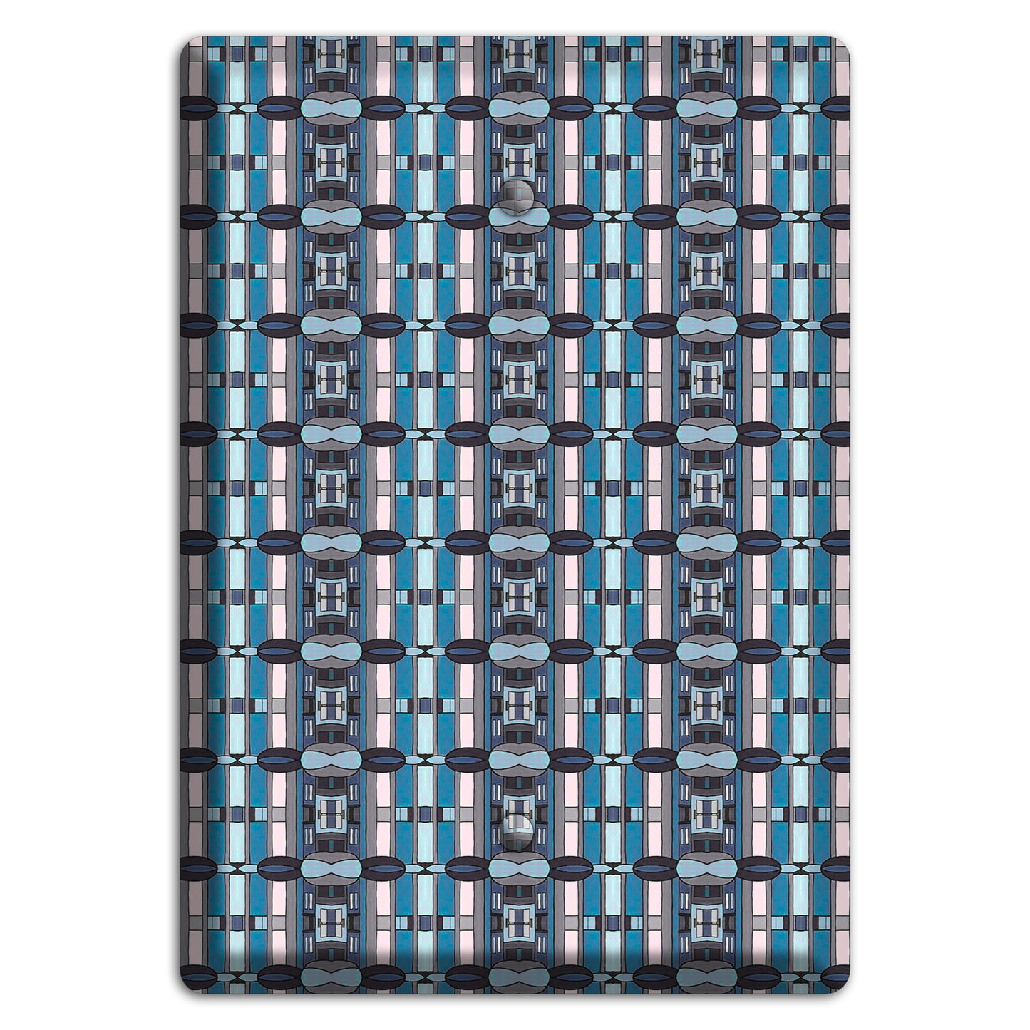 Blue and Grey Tapestry Blank Wallplate