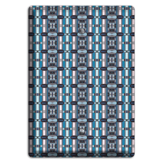 Blue and Grey Tapestry Blank Wallplate