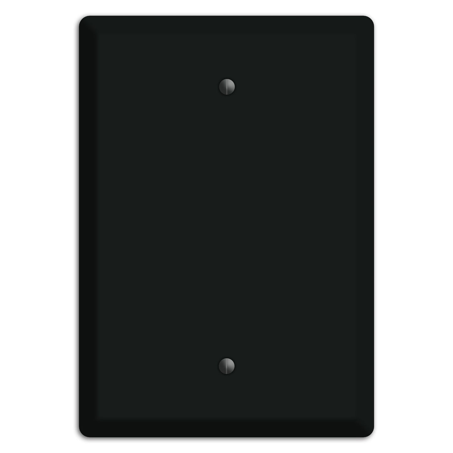 Matte Black Metal Blank Wallplate