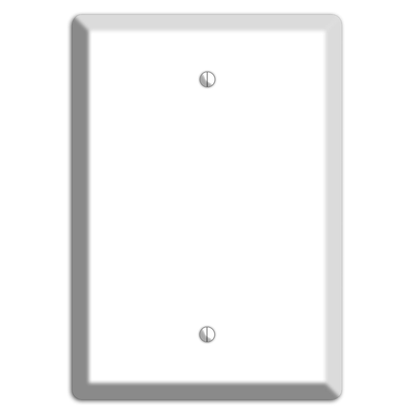 White Metal Blank Wallplate