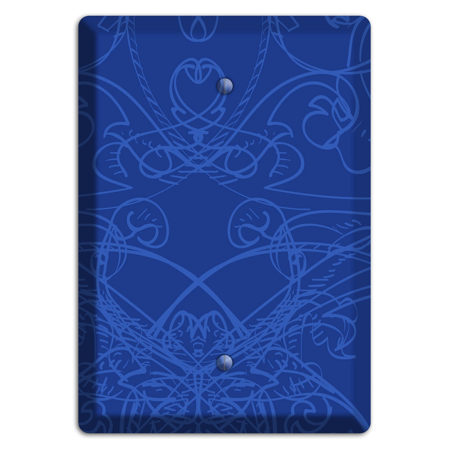 Blue Deco Sketch Blank Wallplate