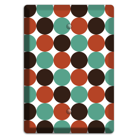 Black Teal Maroon Dots Blank Wallplate