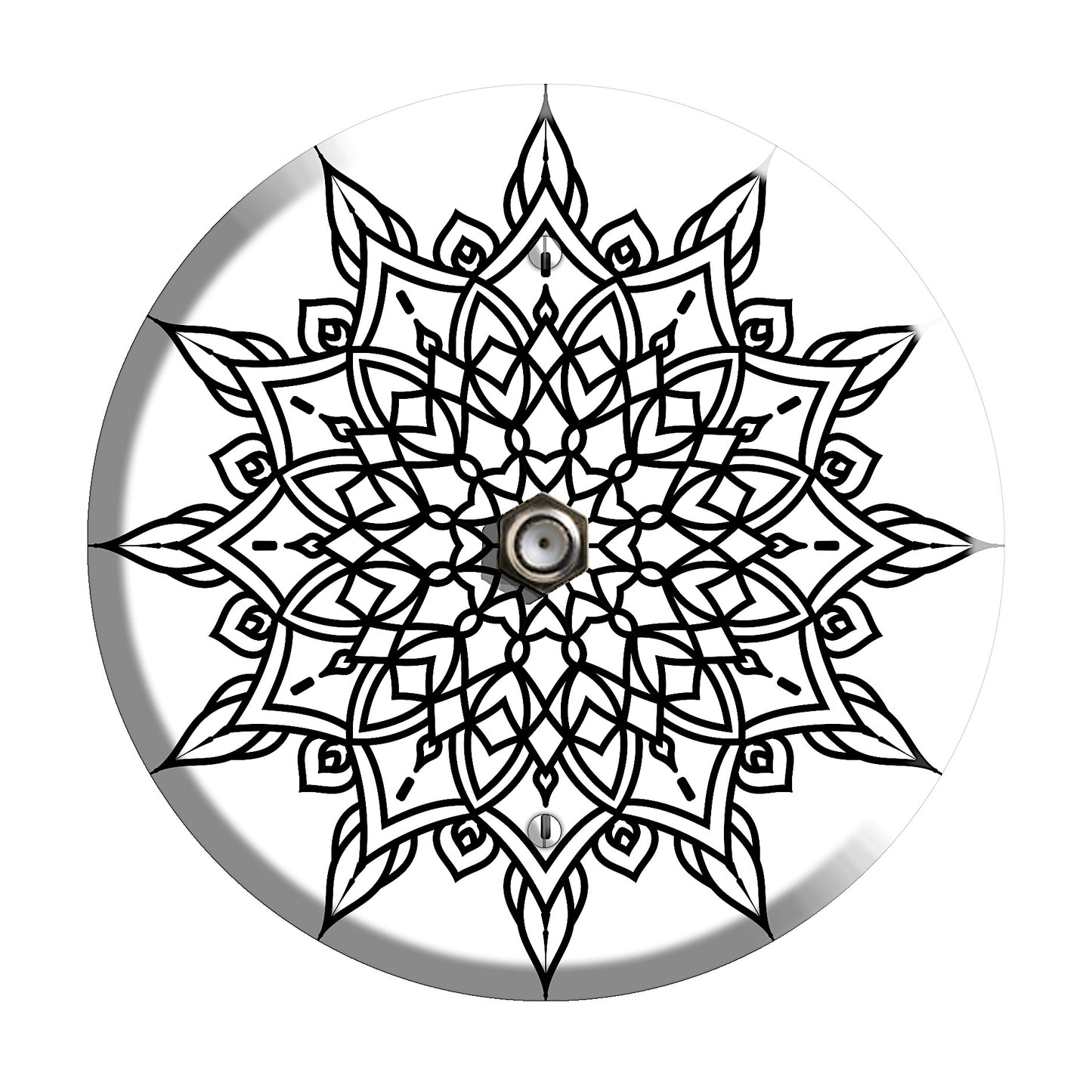 Snowflake Mandala Cable Wallplate