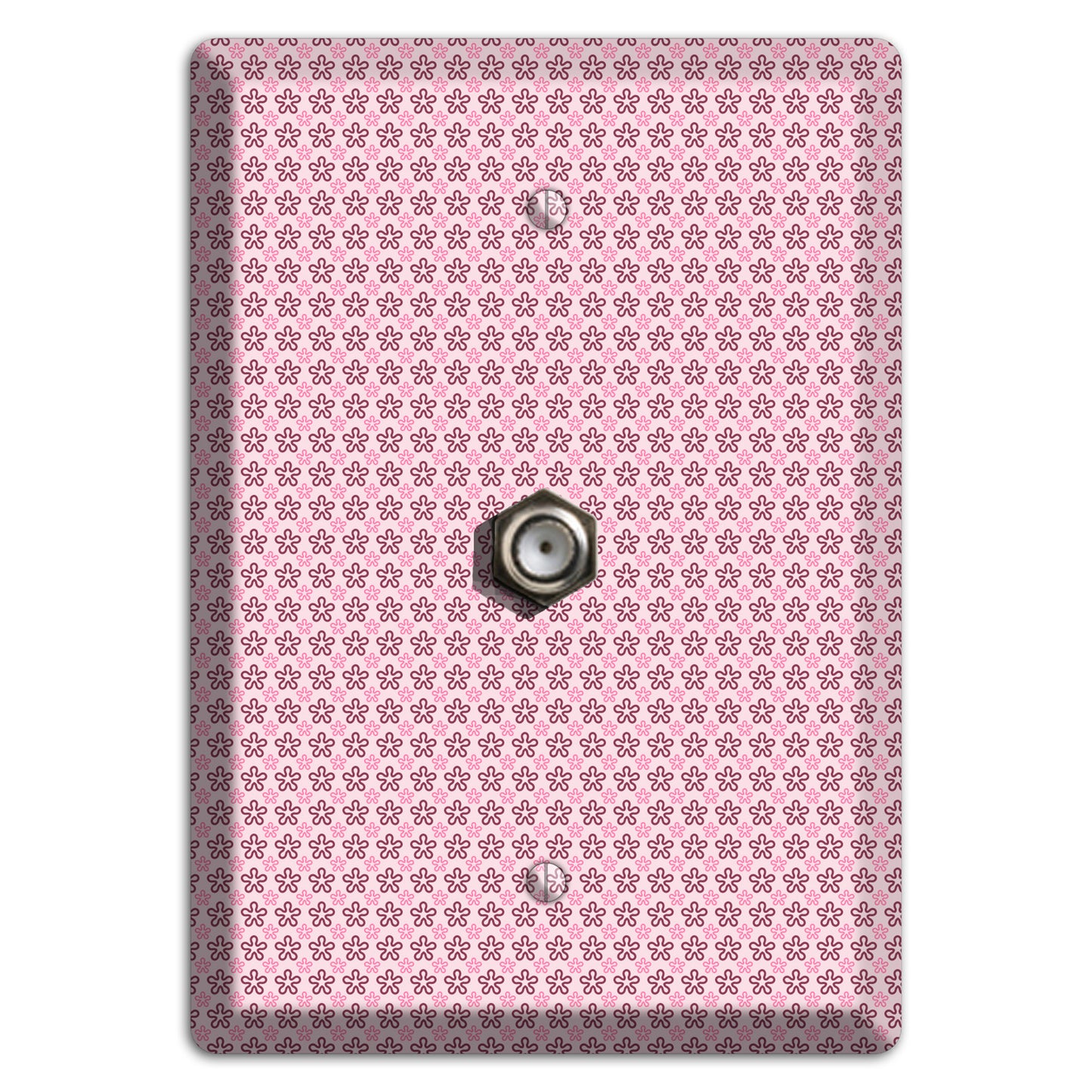 Pink Tiny Floral Cable Wallplate