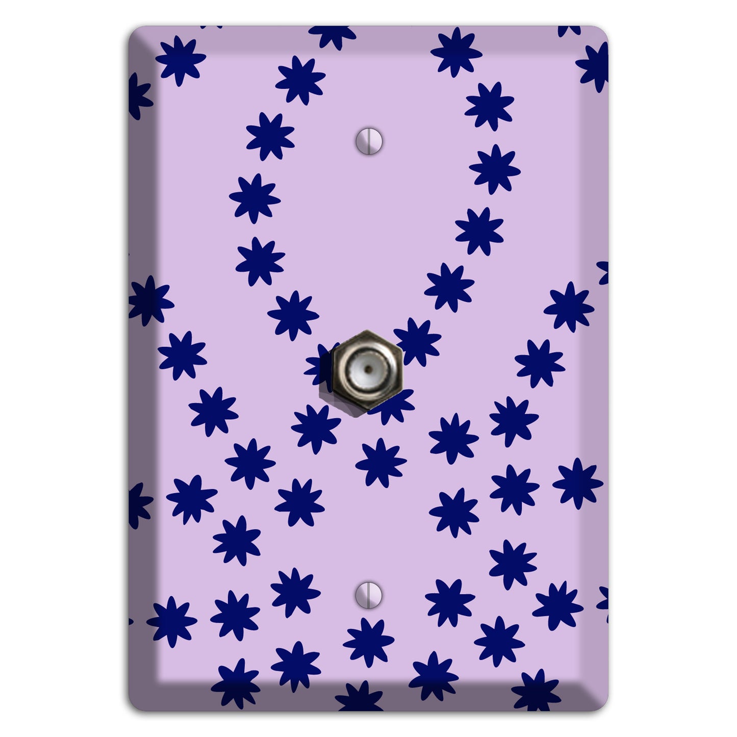 Lavender with Purple Constellation Cable Wallplate