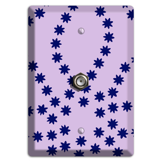 Lavender with Purple Constellation Cable Wallplate