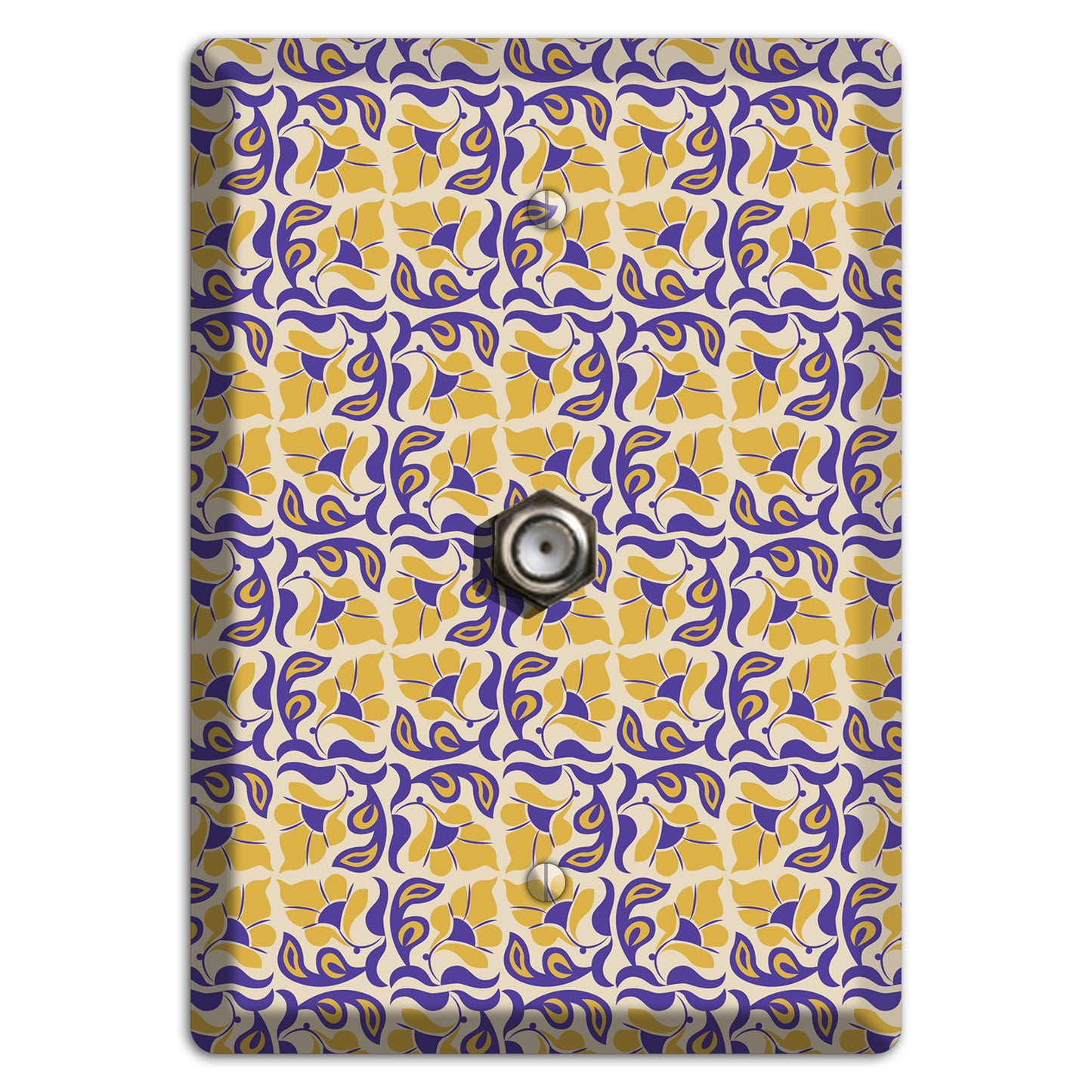 Nouveau Floral Cable Wallplate