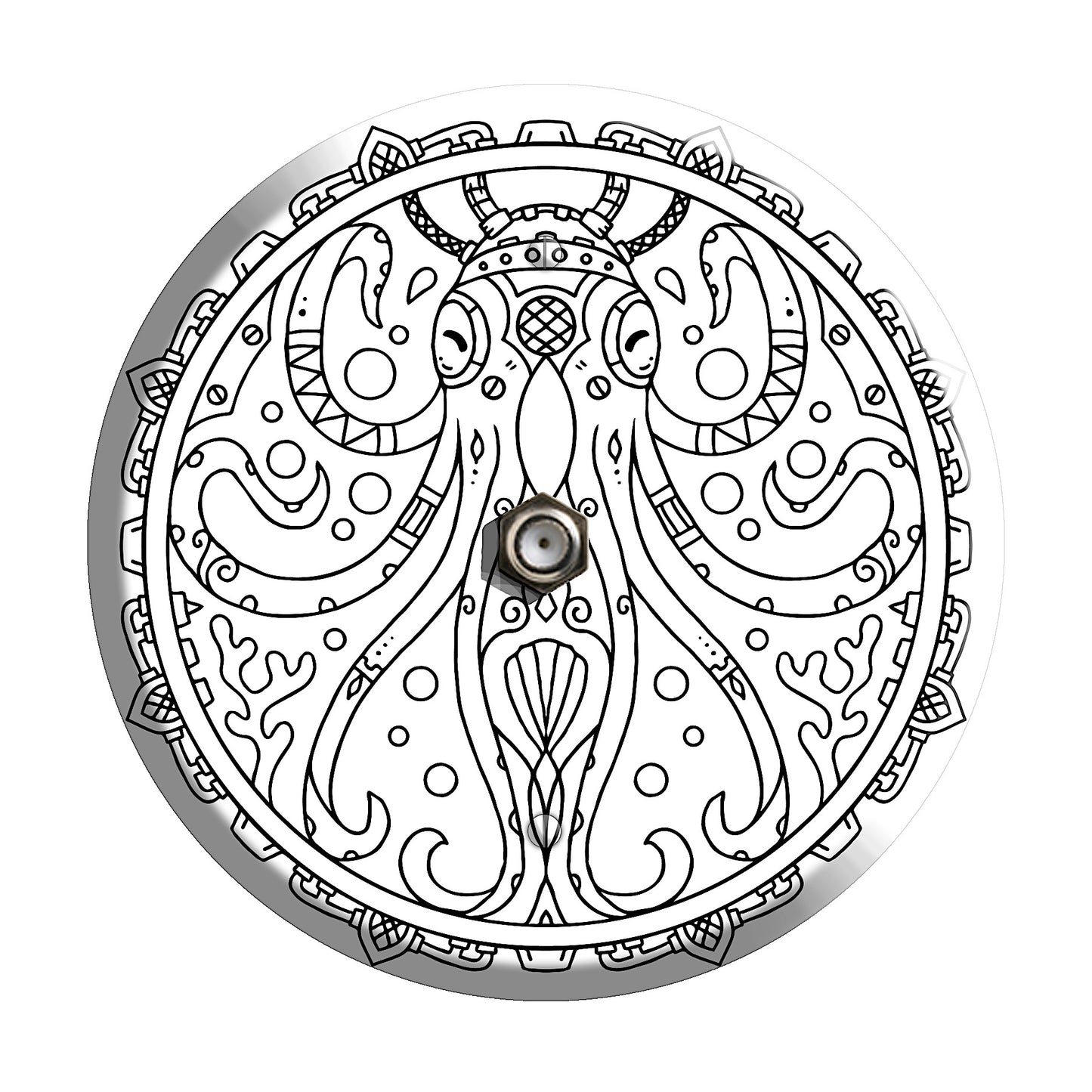 Octopus Mandala Cable Wallplate