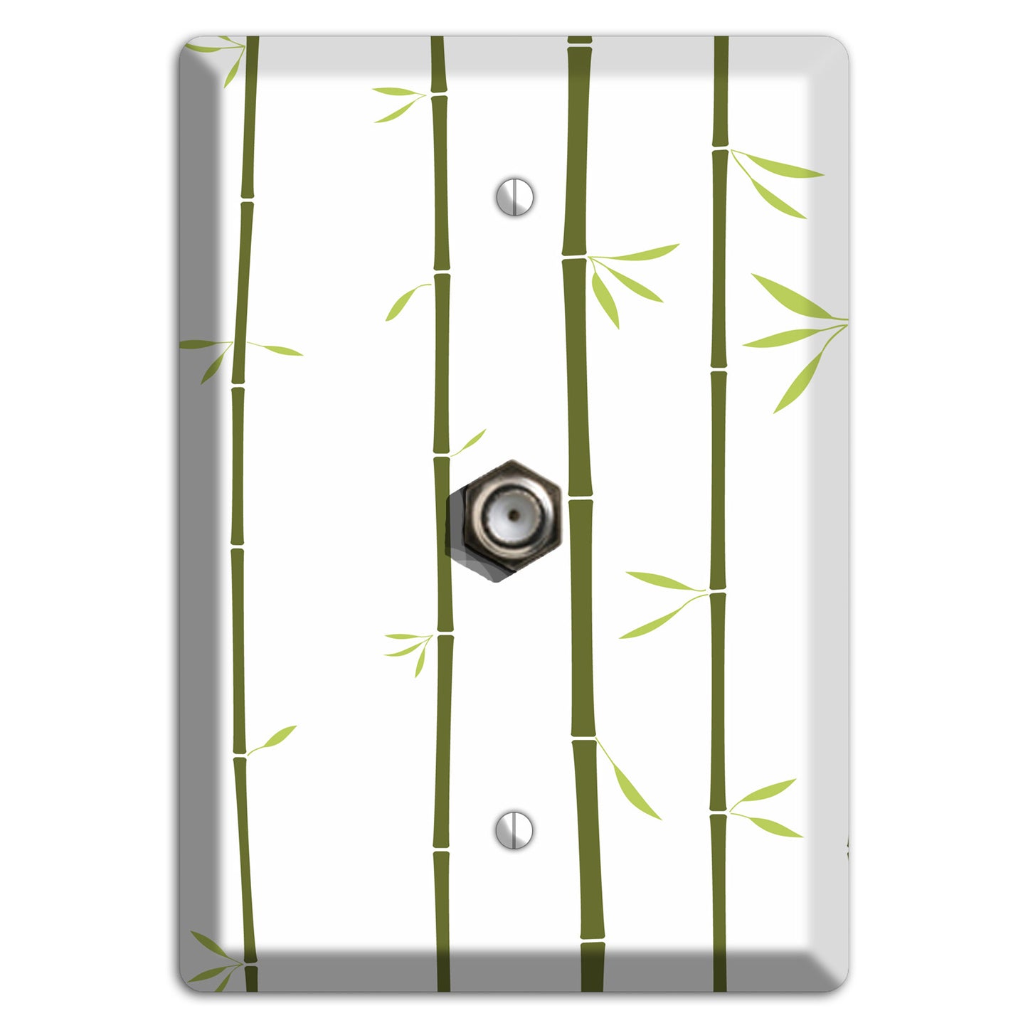 Green Bamboo Cable Wallplate