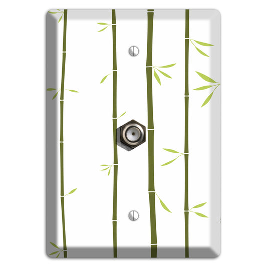 Green Bamboo Cable Wallplate