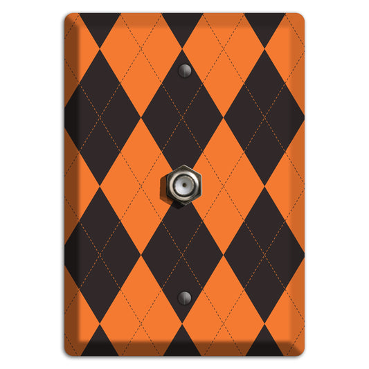 Orange Argyle Cable Wallplate