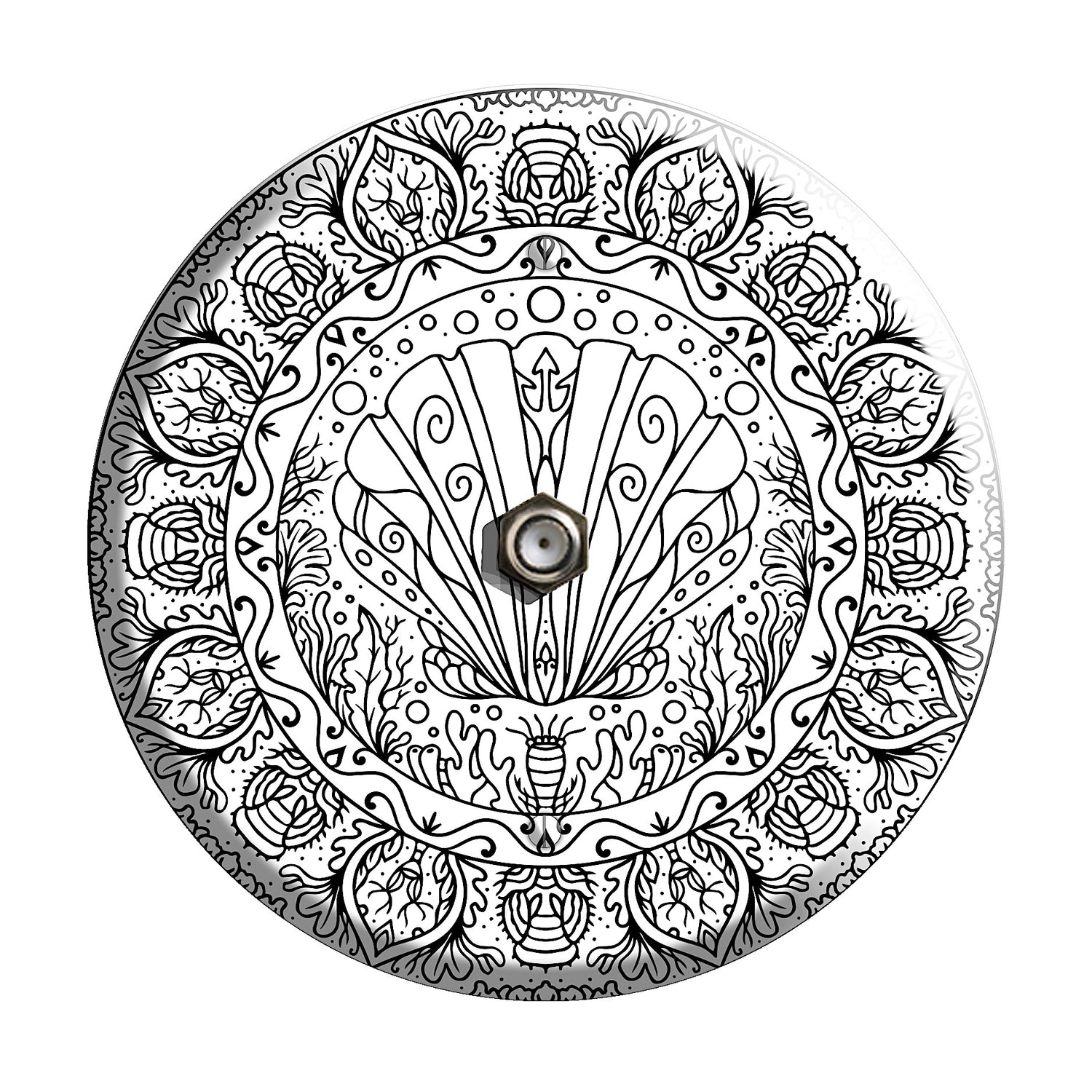 Seashell Mandala Cable Wallplate