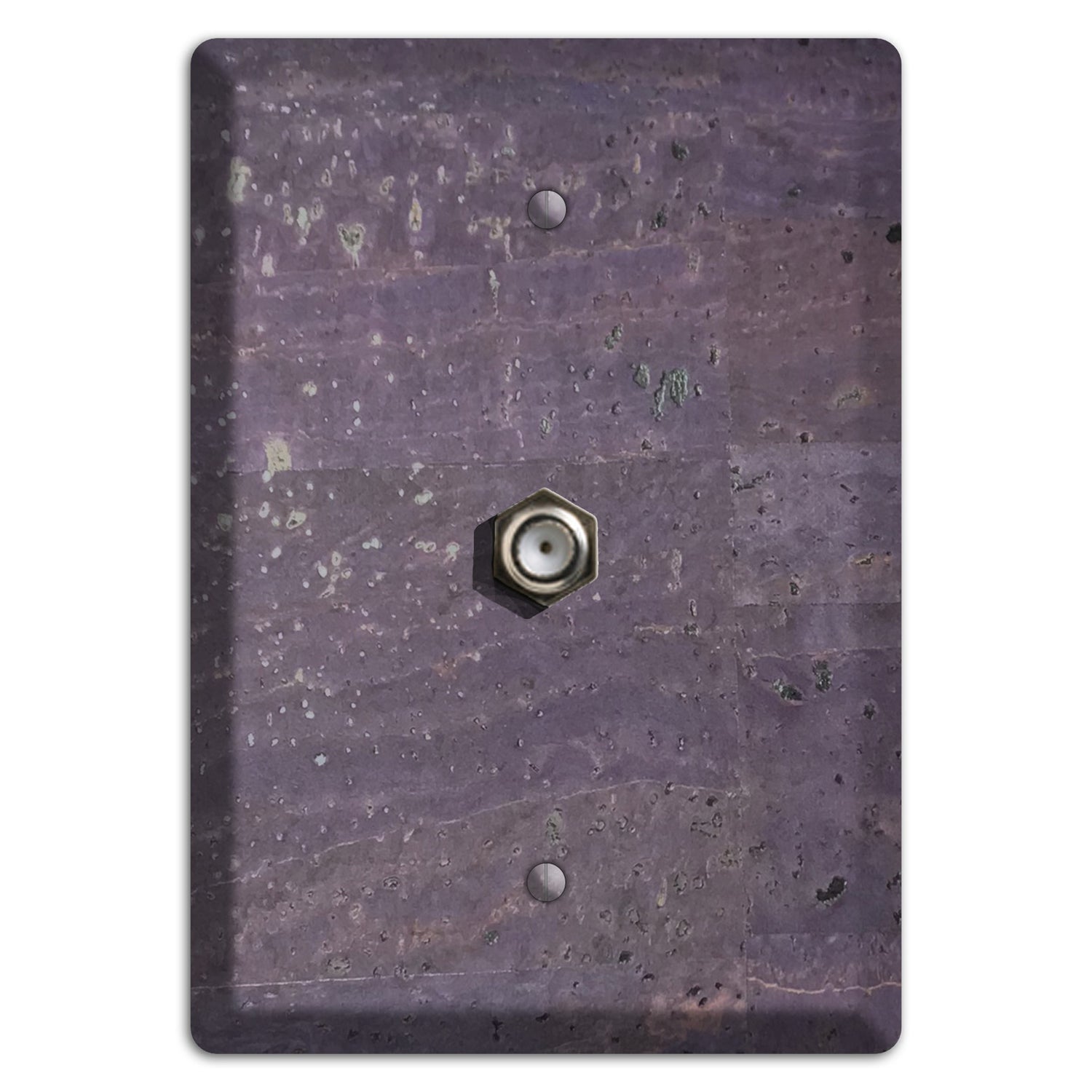 Eggplant Cork Cable Wallplate