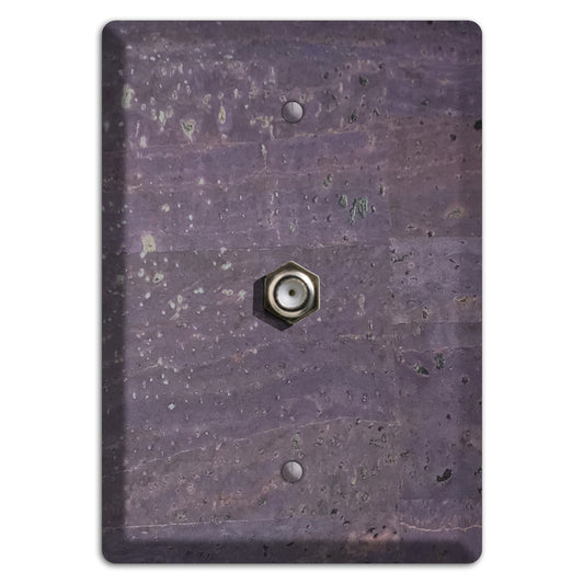 Eggplant Cork Cable Wallplate