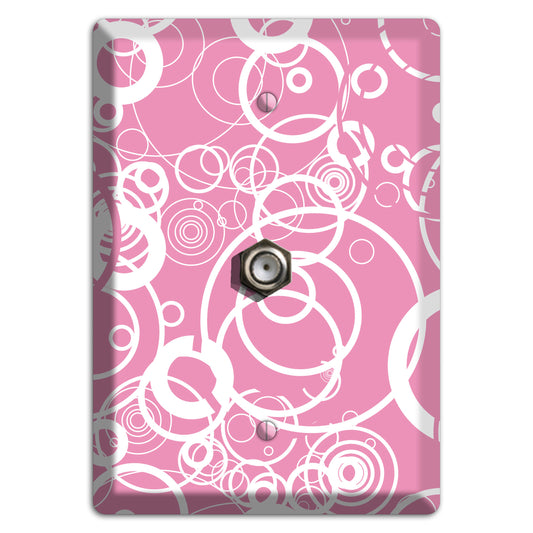 Light Pink Circles Cable Wallplate