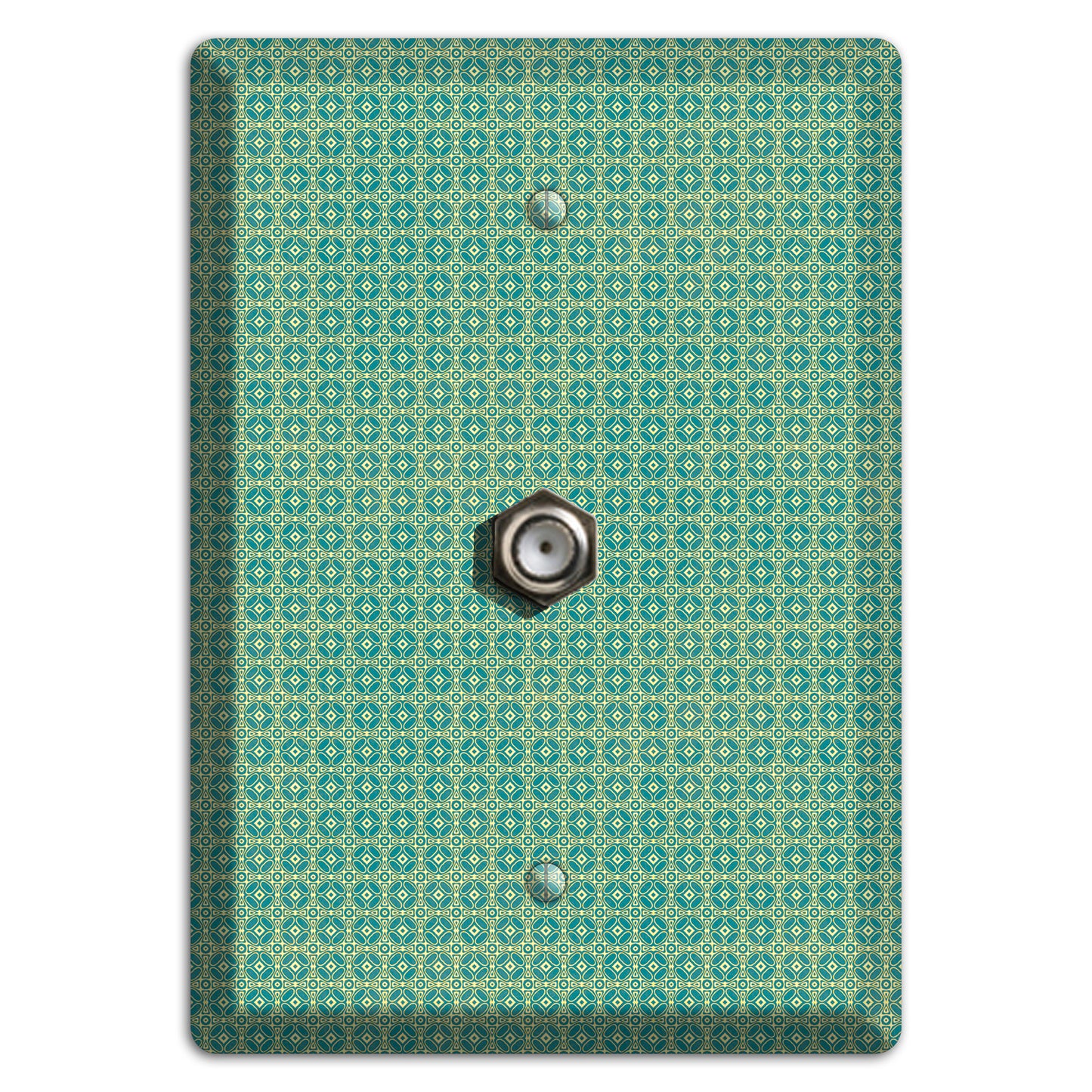 Multi Soft Green Arabesque Cable Wallplate