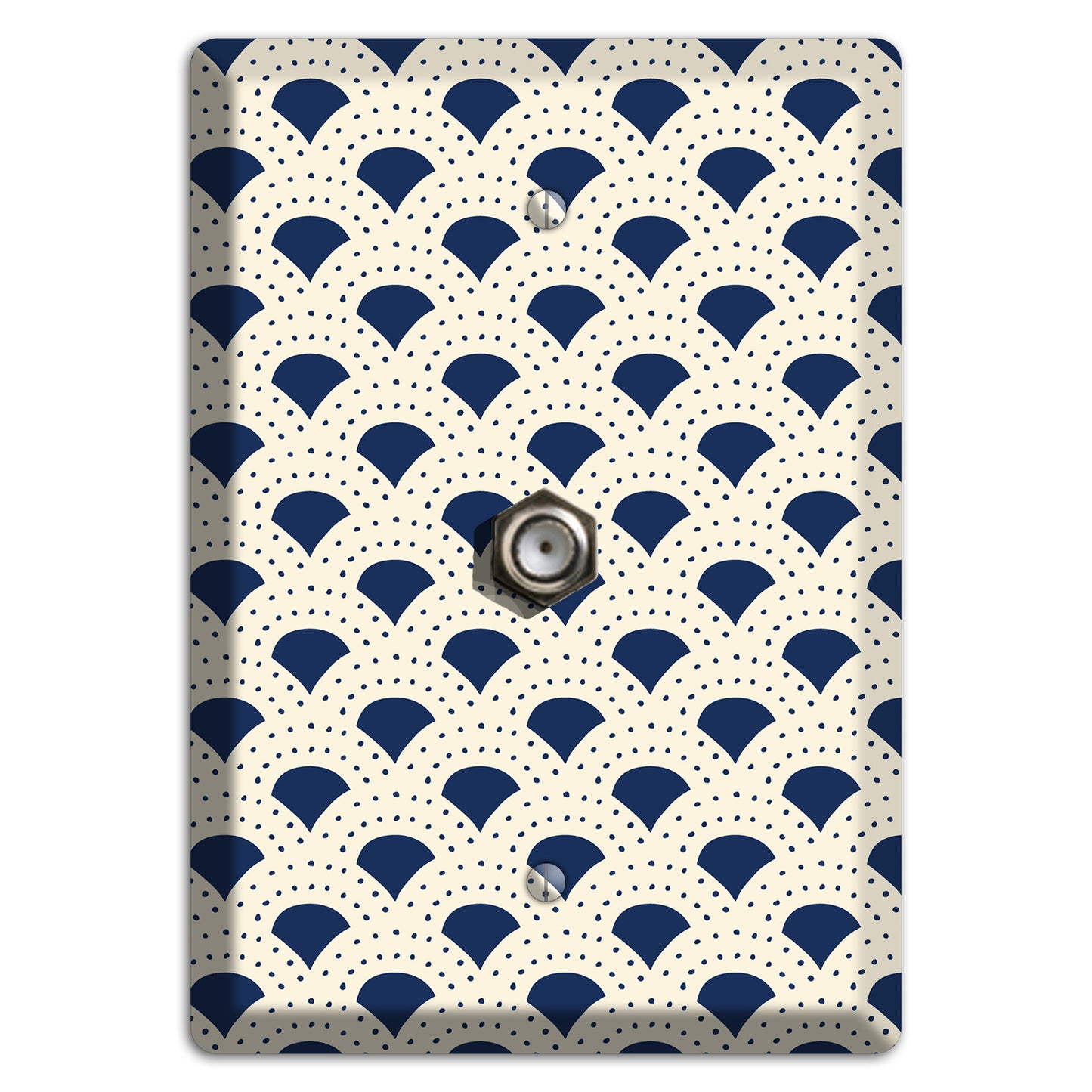 Navy Confetti Fan Cable Wallplate