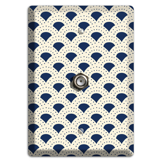 Navy Confetti Fan Cable Wallplate