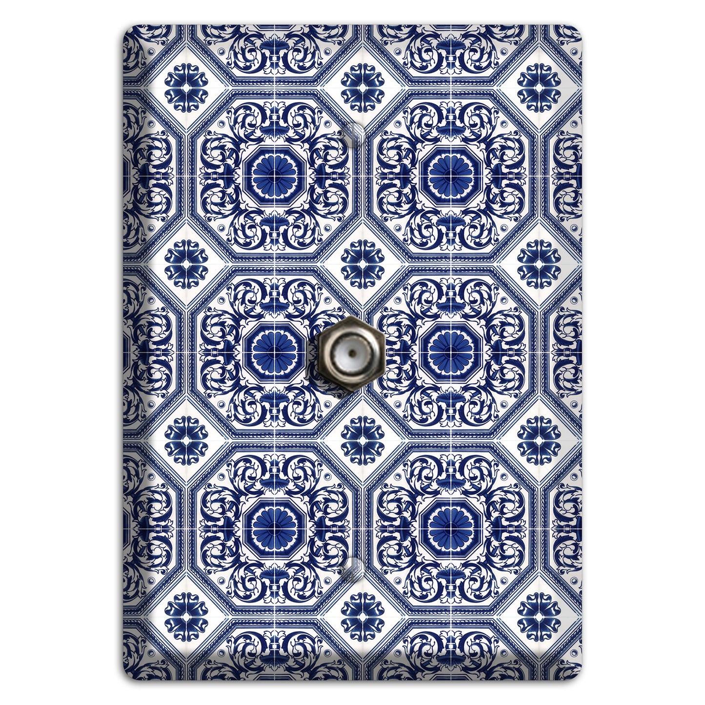 Tavira Tiles 1 Cable Wallplate