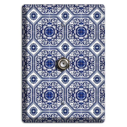 Tavira Tiles 1 Cable Wallplate