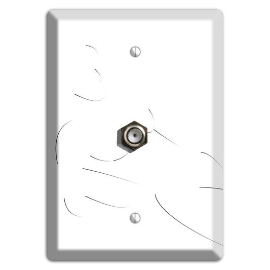 Abstrract Nude Figure Cable Wallplate