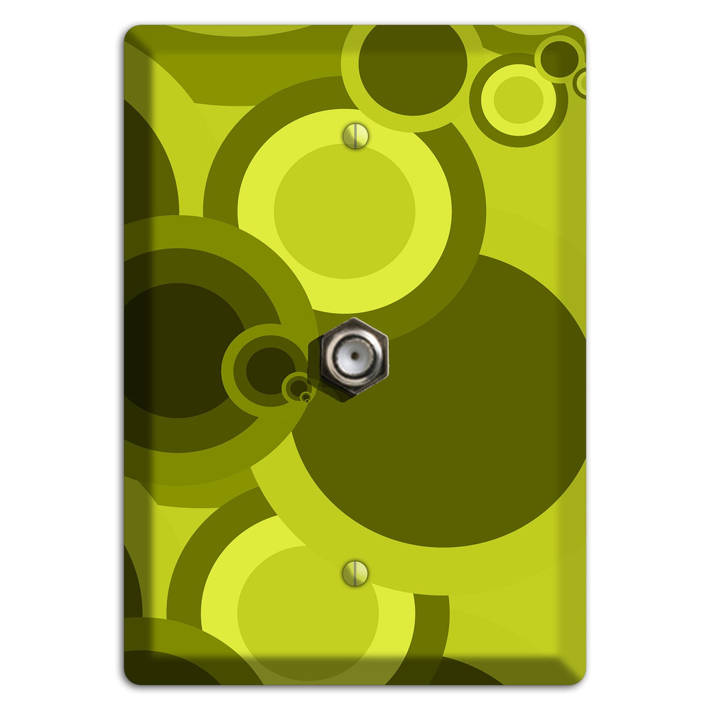 Green Circles Cable Wallplate