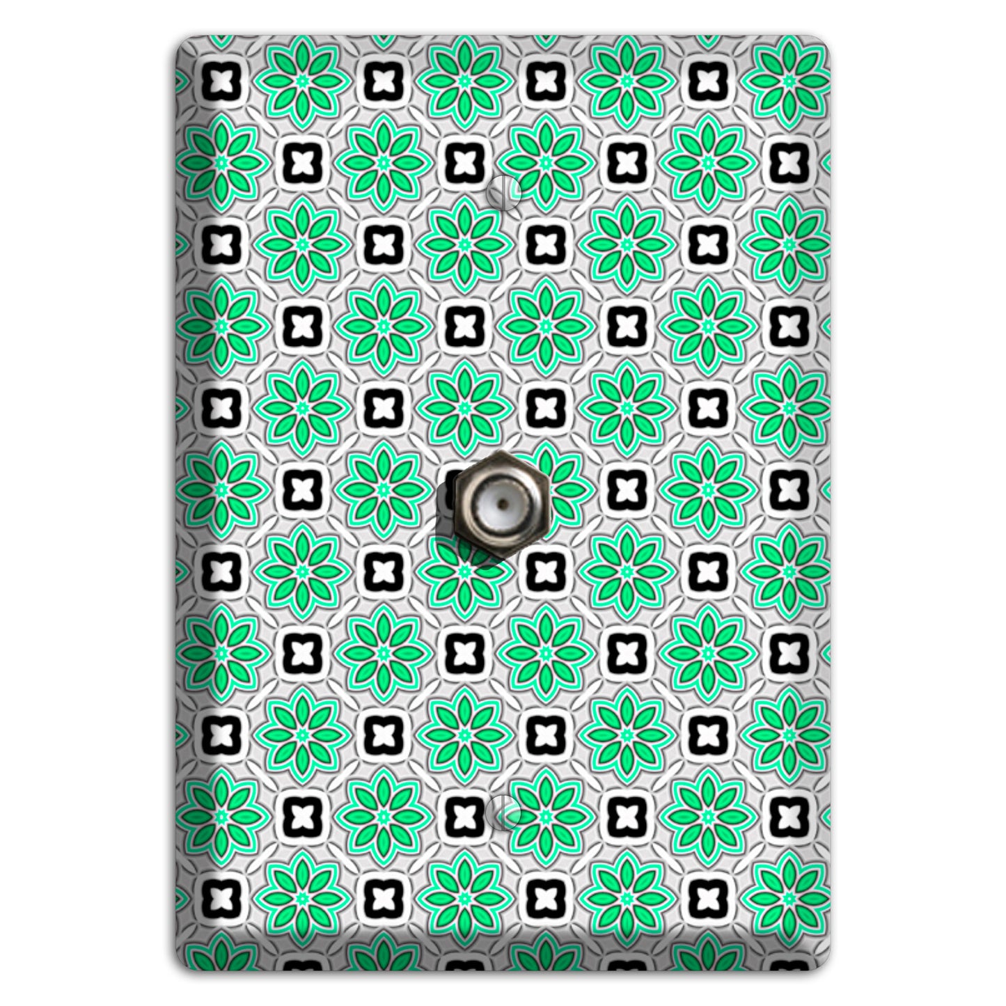 Green Foulard 6 Cable Wallplate